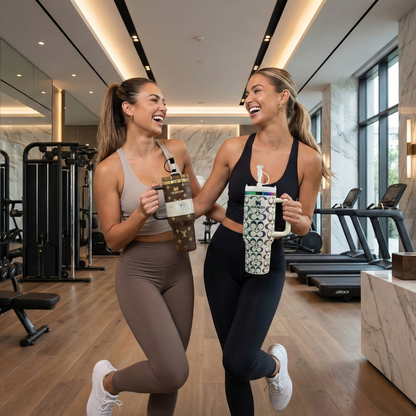 Doppel-Set Premium Quencher H2.0 – (1,2 l) mit Strohhalm & Schlüsselanhänger