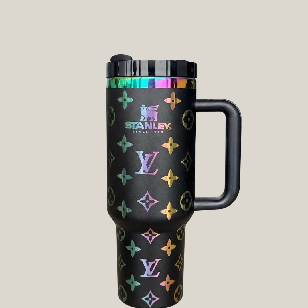 Luxus-Design Quencher Tumbler (1,2 l) – Schwarz Irisierend