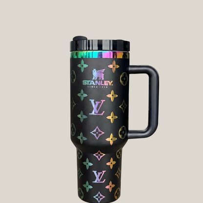 Luxus-Design Quencher Tumbler (1,2 l) – Schwarz Irisierend