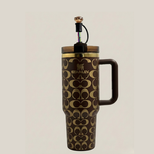 Holografischer Monogramm Quencher Tumbler  (1,2 l) – Braun