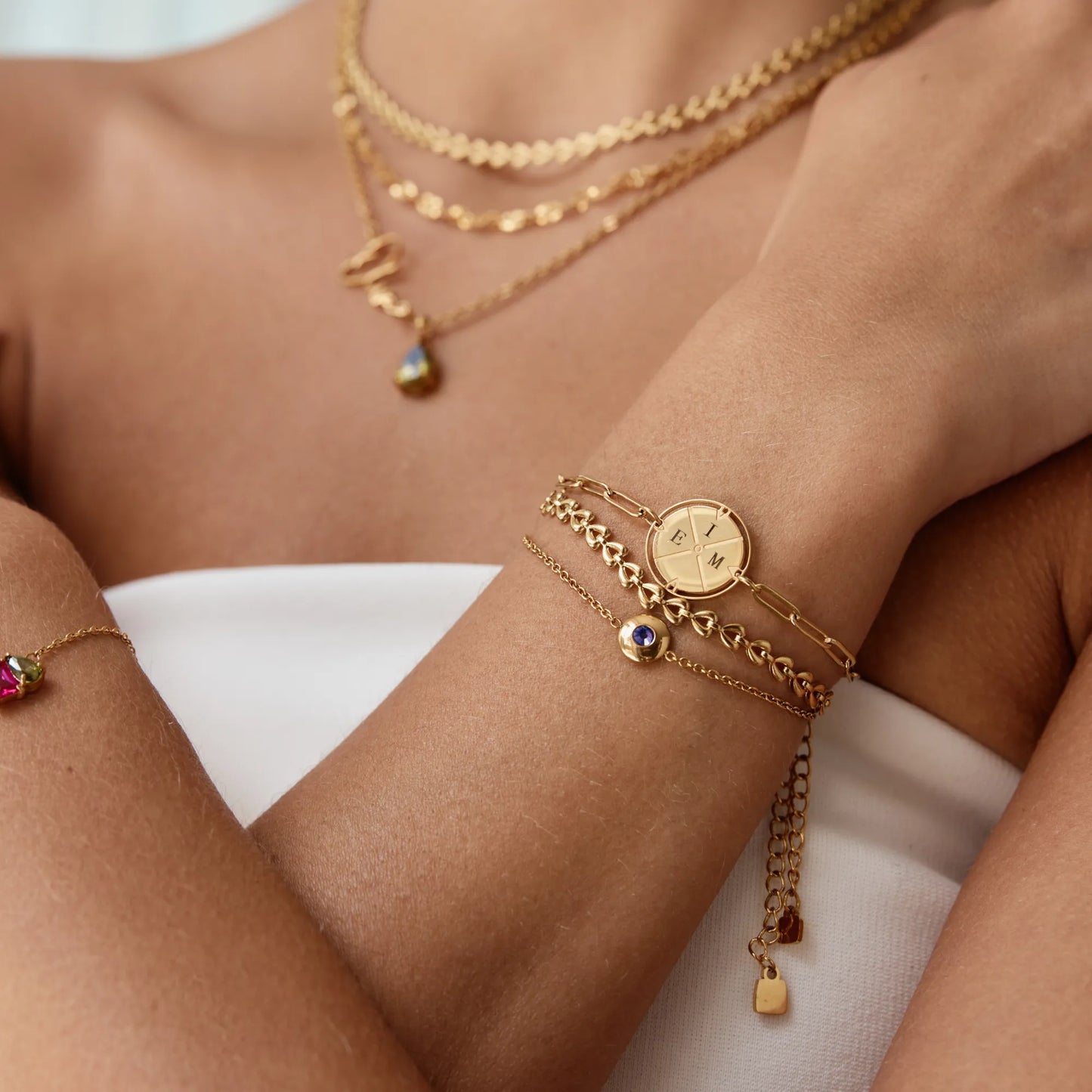 Graviertes Kompass-Armband