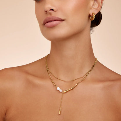 Elara Kette mit Perlen-Steg