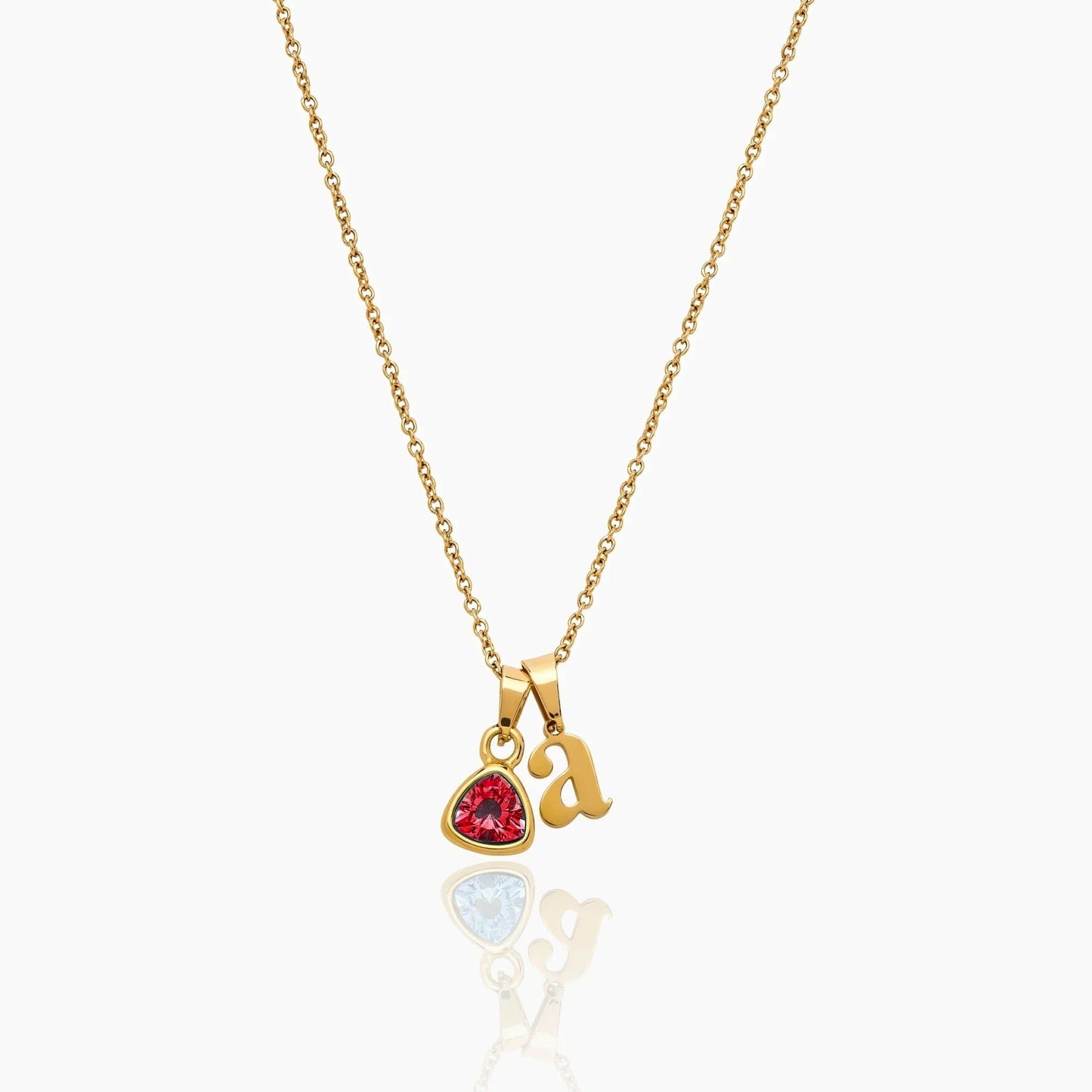 By Heart Kette mit Initiale & Geburtsstein