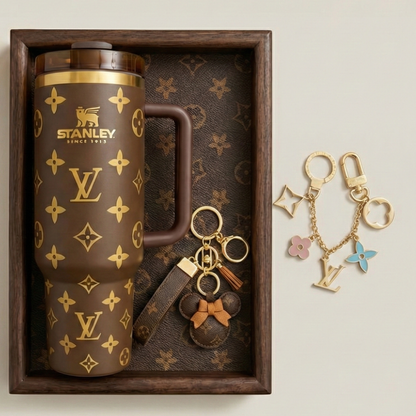 Premium Tumbler & Zubehör Geschenkset – 5-teilig
