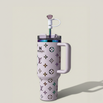 Luxus-Design Tumbler + Premium Schlüsselanhänger + Schmuck-Aufsatz – Flieder
