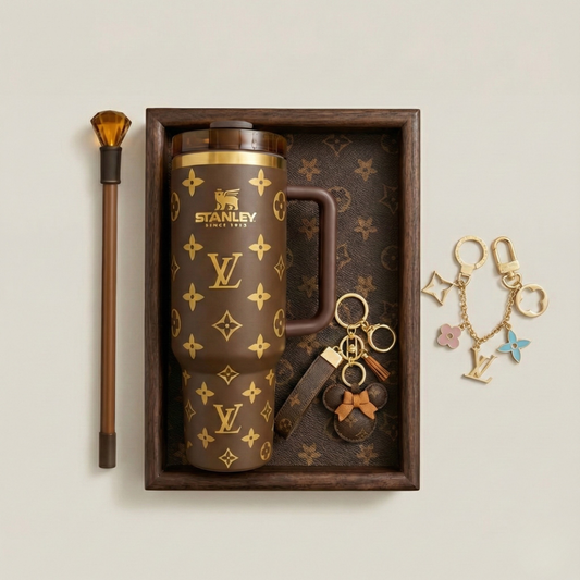 Premium Tumbler & Zubehör Geschenkset – 5-teilig