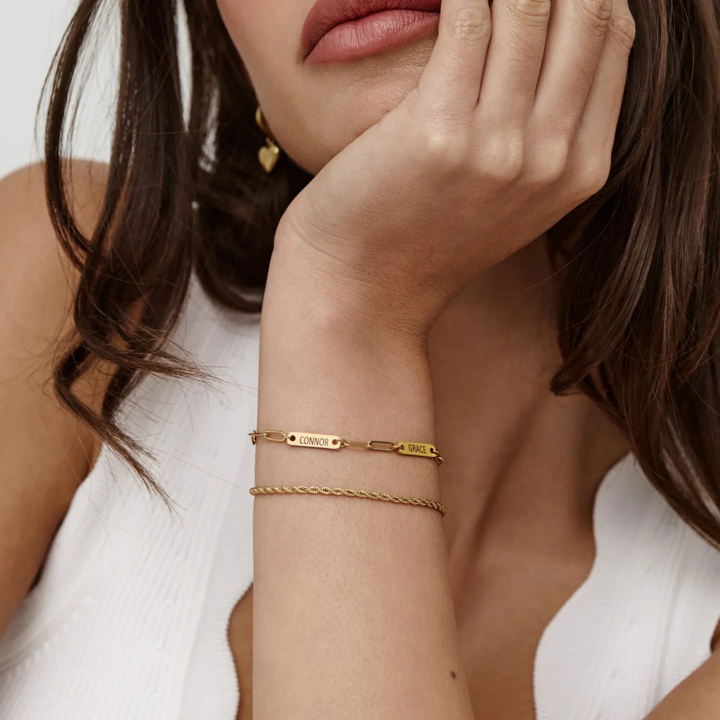 Paperclip Armband mit mehreren Namen