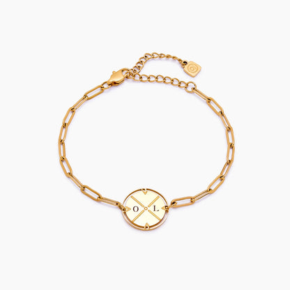Graviertes Kompass-Armband