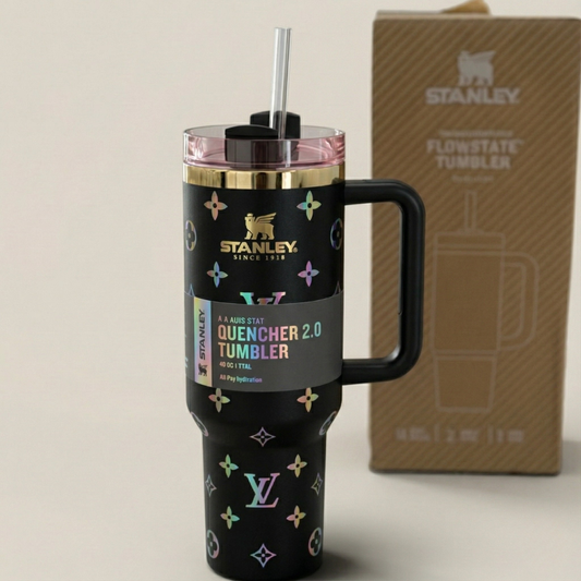 Luxus-Design Quencher Tumbler (1,2 l) – Schwarz Irisierend